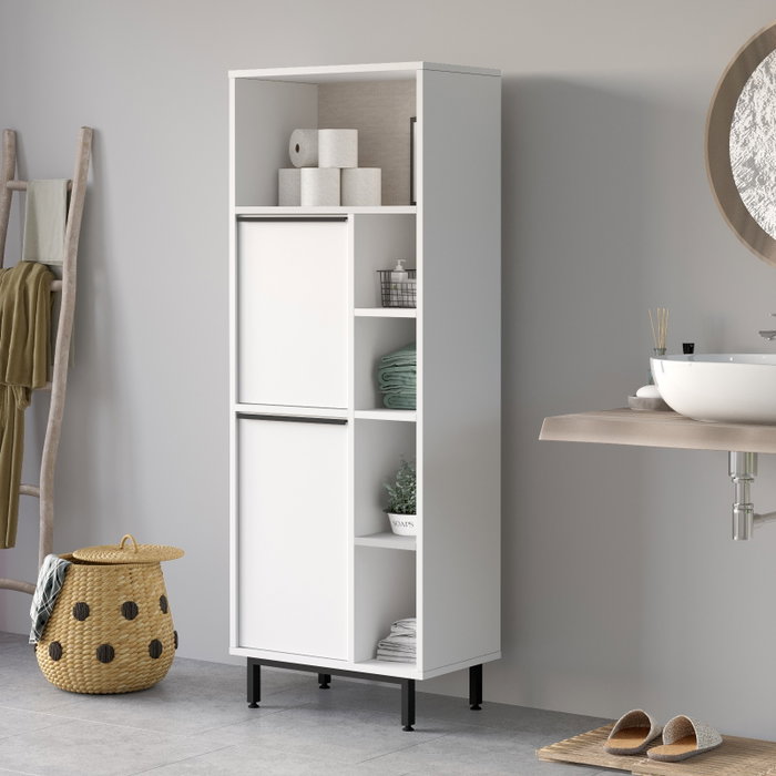 Hanah Home Mueble de Baño On10C-W Blanco 60x161.6x35.5 cm